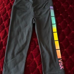 VSX Black Leggings with Colorful Side Panels